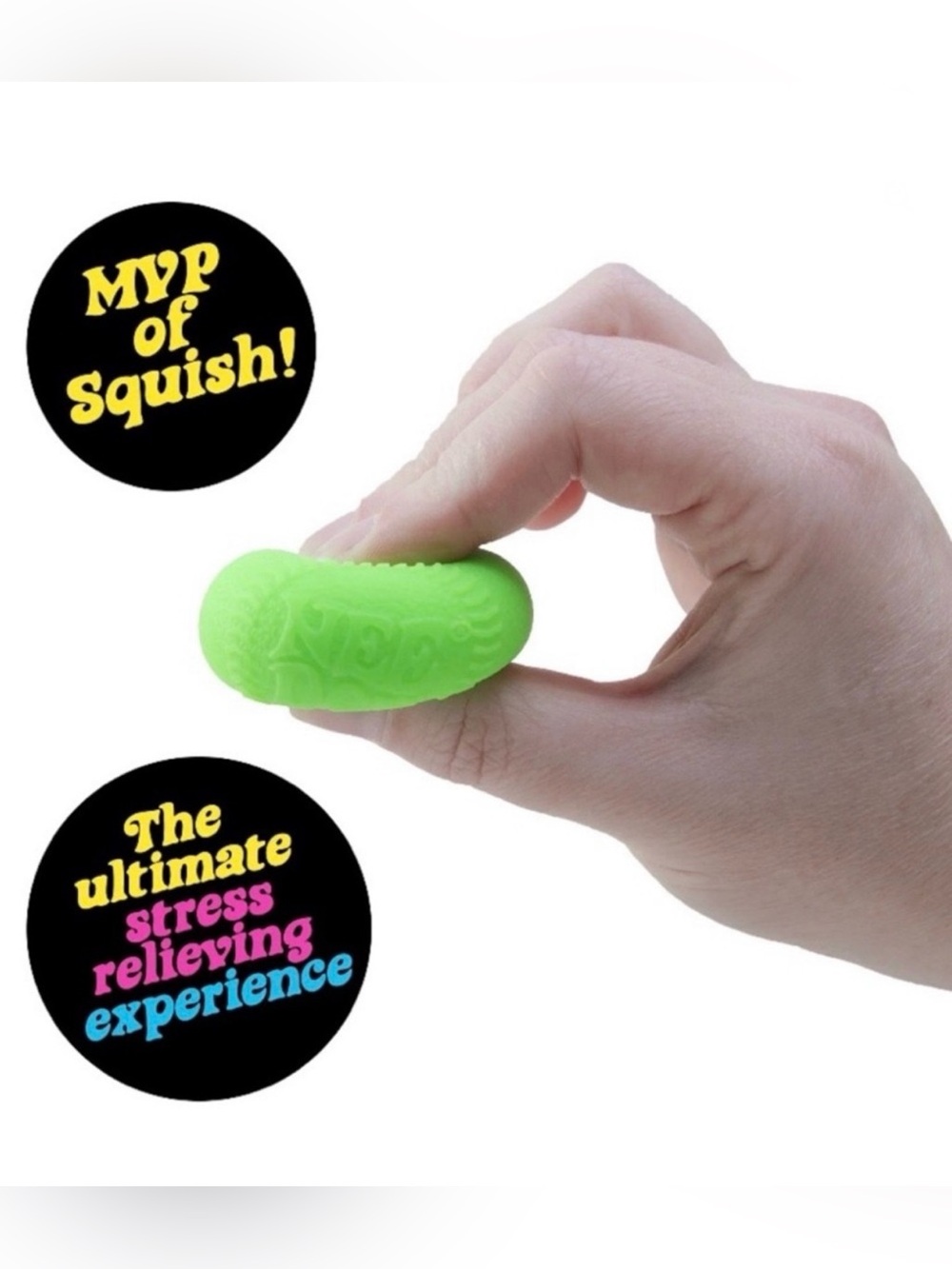 Needoh Hot Shots Teenie 4 pack Squishy Squeezy Fidget Toy Pink Blue Football - Picture 10 of 14